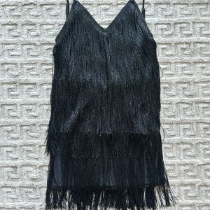 Black Fringe Dress